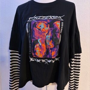 VITRIOL Layered Graphic Long Sleeve Shirt